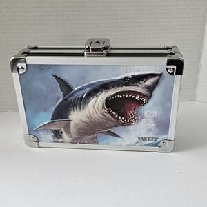 Vaultz 3D shark‎ metal pencil supply box no key